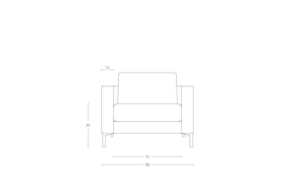 Dimensoes do produto poltrona mani